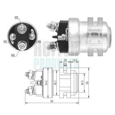 Solenoid, electromotor MEAT & DORIA 46314