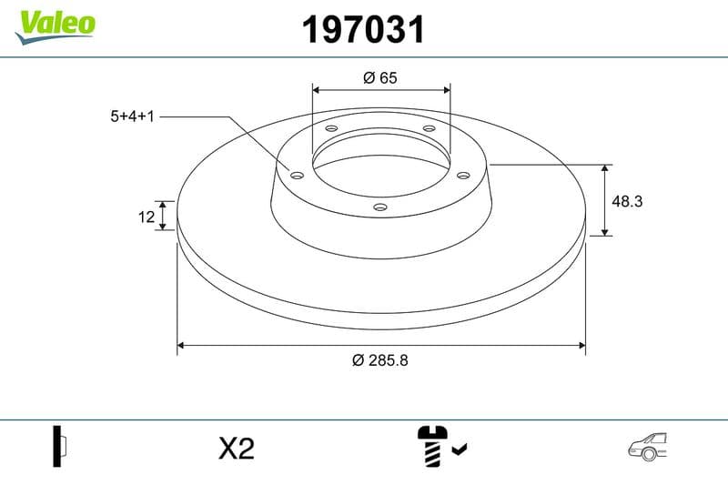 Disc frana VALEO 197031