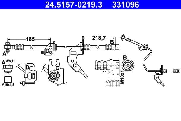 Furtun frana ATE 24.5157-0219.3