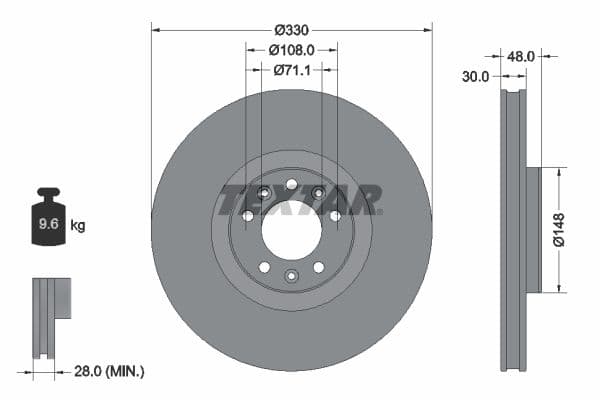 Disc frana TEXTAR PRO 92283403