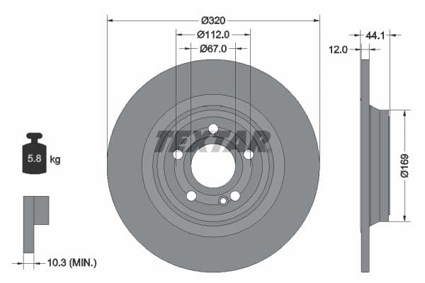 Disc frana TEXTAR PRO 92324303