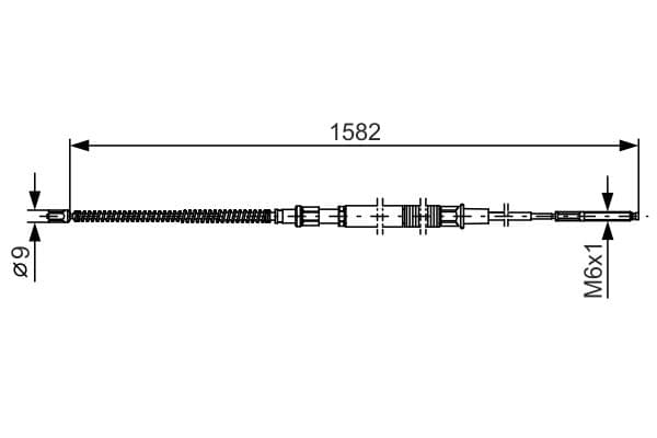 Cablu, frana de parcare BOSCH 1 987 482 124