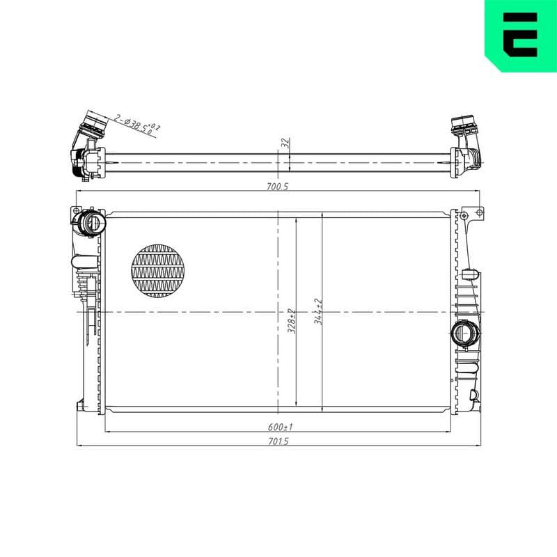 Radiator, racire motor ERA 673124