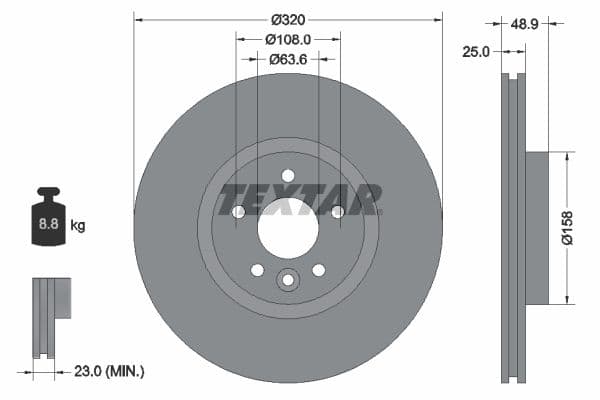 Disc frana TEXTAR 92282103