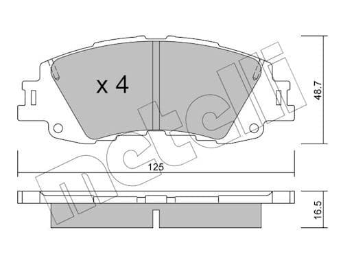 set placute frana,frana disc METELLI 22-1410-0