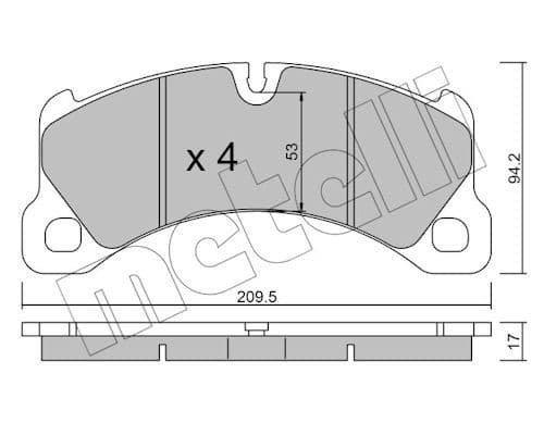 set placute frana,frana disc METELLI 22-0956-0