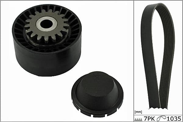 Set curea transmisie cu caneluri HEPU 20-1847