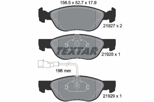 set placute frana,frana disc TEXTAR Q+ 2192701