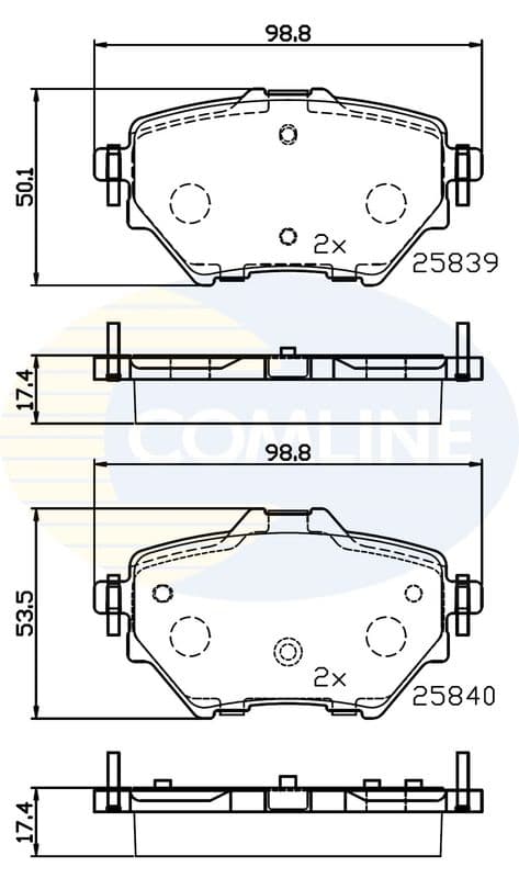 set placute frana,frana disc COMLINE CBP32234