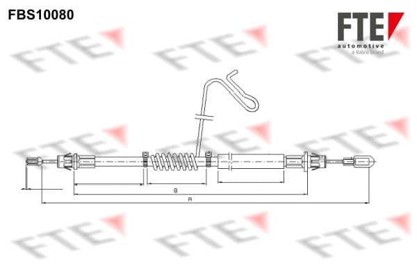 Cablu, frana de parcare FTE 9250371