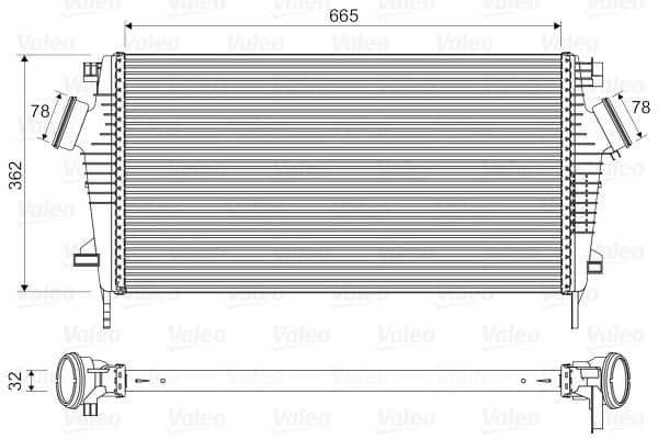Intercooler, compresor VALEO 818603