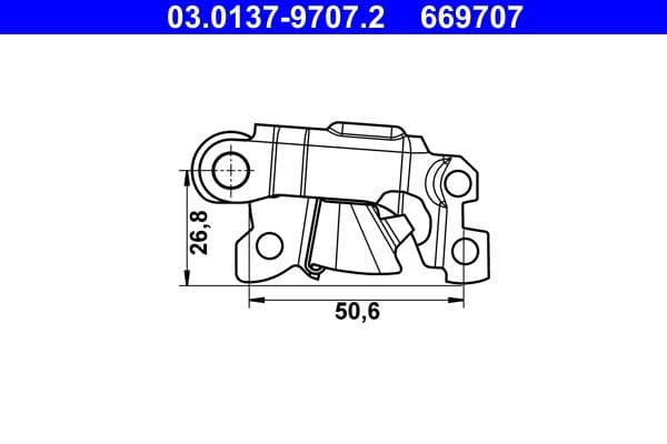 set accesorii, saboti frana parcare ATE extinderea blocării 03.0137-9707.2