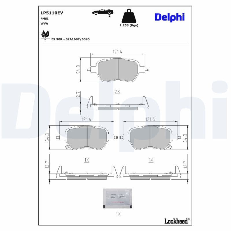 set placute frana,frana disc DELPHI LP5110EV