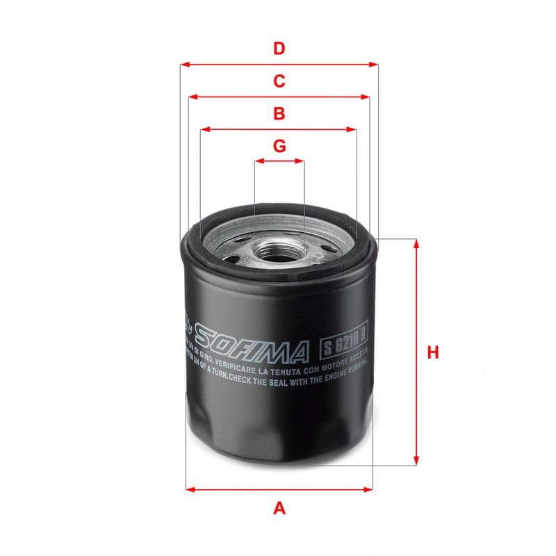 Filtru ulei SOFIMA S 6210 R