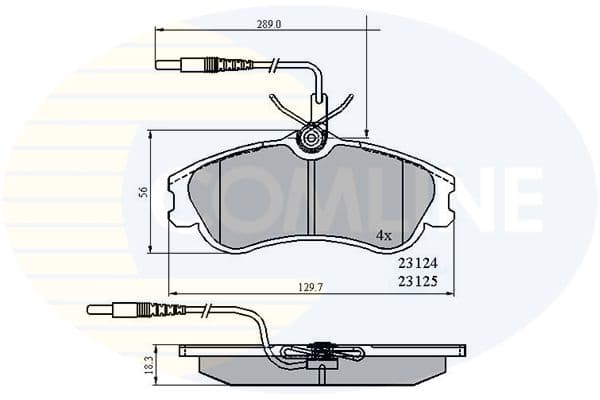 set placute frana,frana disc COMLINE CBP1174