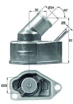 termostat,lichid racire MAHLE TI 10 92