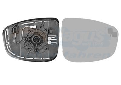 Sticla oglinda, oglinda retrovizoare exterioara VAN WEZEL * HAGUS * 2780836
