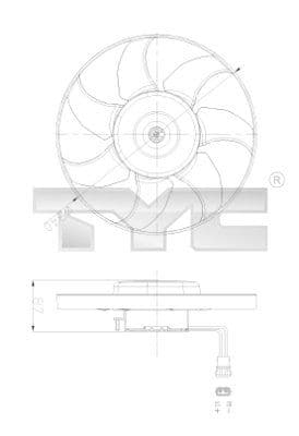 Ventilator, radiator TYC 837-0025