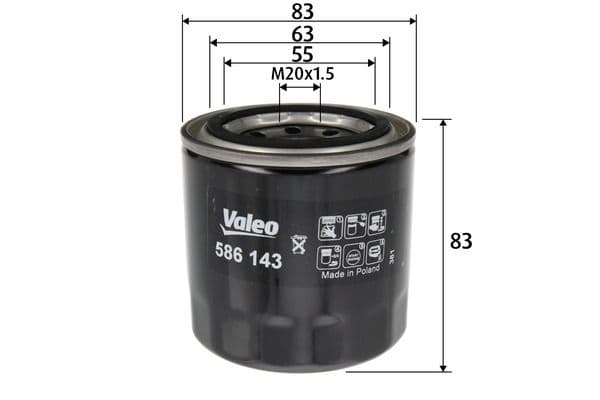 Filtru ulei VALEO 586143