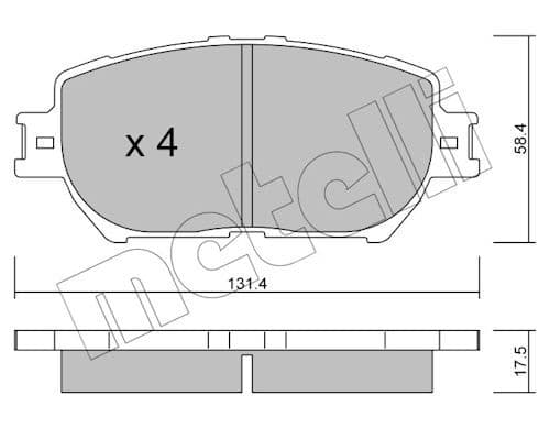 set placute frana,frana disc METELLI 22-0751-0
