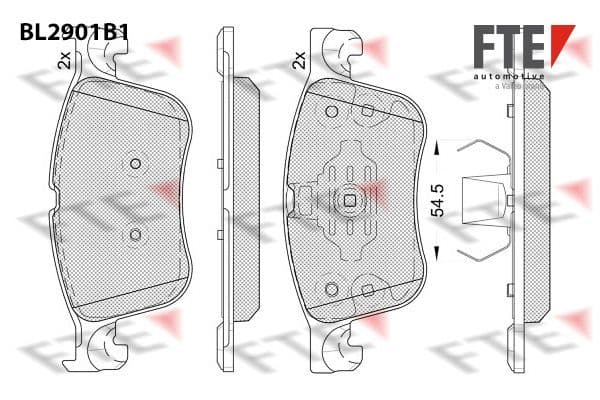 set placute frana,frana disc FTE 9011143