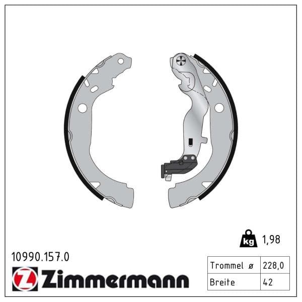 Set saboti frana ZIMMERMANN 10990.157.0