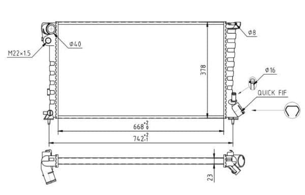 Radiator, racire motor MTR 13054433