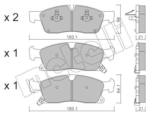 set placute frana,frana disc METELLI 22-0927-2