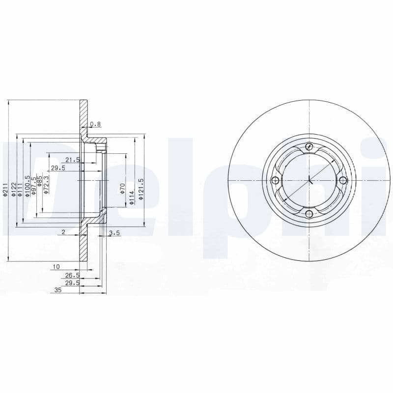 Disc frana DELPHI BG2533