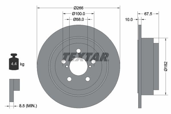 Disc frana TEXTAR 92082000