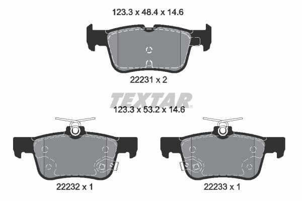 set placute frana,frana disc TEXTAR Q+ 2223103