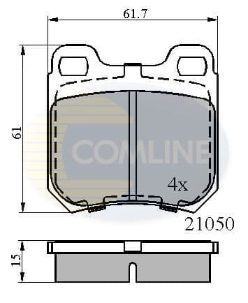set placute frana,frana disc Allied Nippon CBP0741