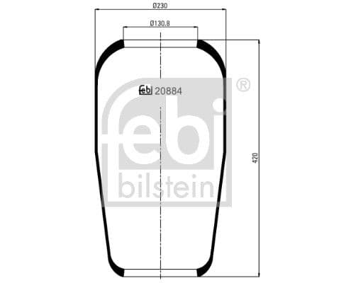 Burduf, suspensie pneumatica FEBI BILSTEIN 20884