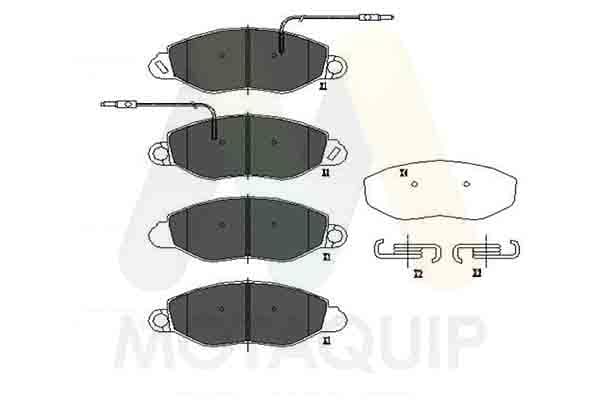set placute frana,frana disc MOTAQUIP LVXL1224
