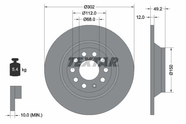 Disc frana TEXTAR PRO 92132503