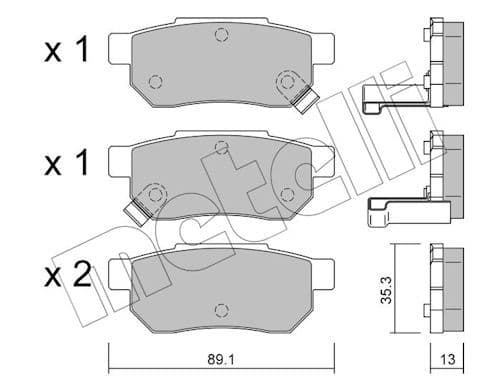 set placute frana,frana disc METELLI 22-0170-1