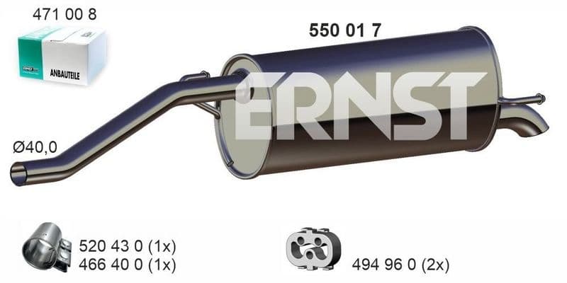 Toba esapament finala ERNST 550017