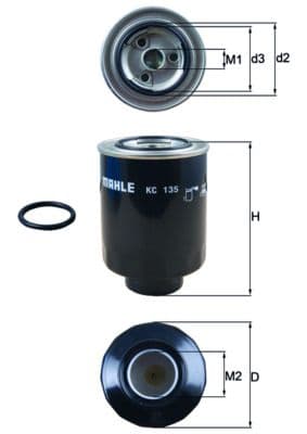 filtru combustibil MAHLE KC 135D