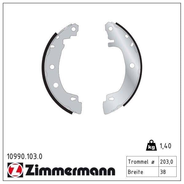 Set saboti frana ZIMMERMANN 10990.103.0