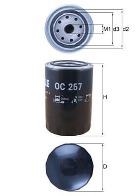 Filtru ulei MAHLE OC 257