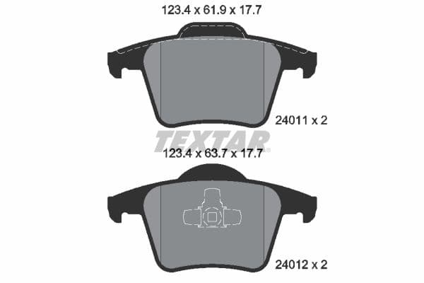 set placute frana,frana disc TEXTAR 2401101