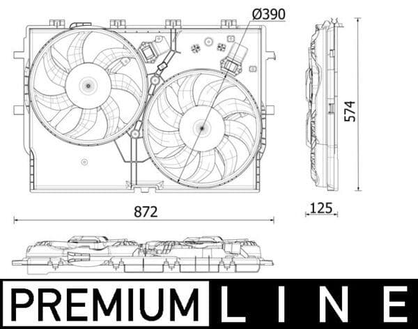 Ventilator, radiator MAHLE BEHR *** PREMIUM LINE *** CFF 550 000P