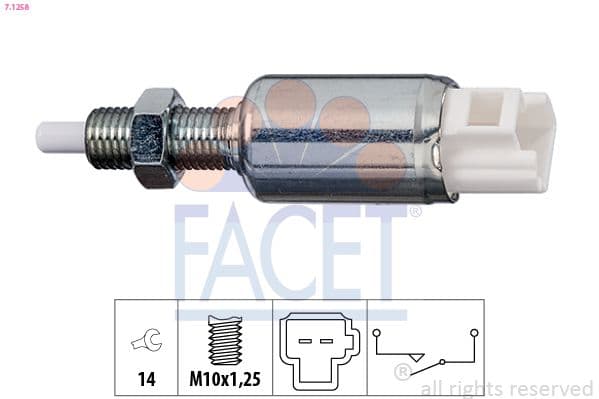 Comutator, actionare ambreiaj (Tempomat) FACET Made in Italy - OE Equivalent 7.1258