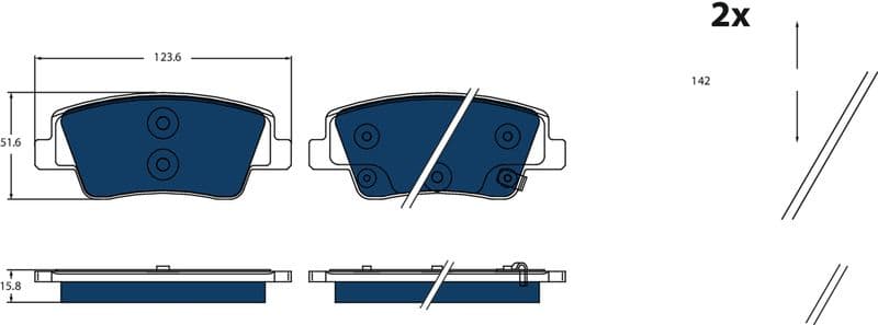 set placute frana,frana disc TRW ELECTRIC BLUE GDB2497BTE