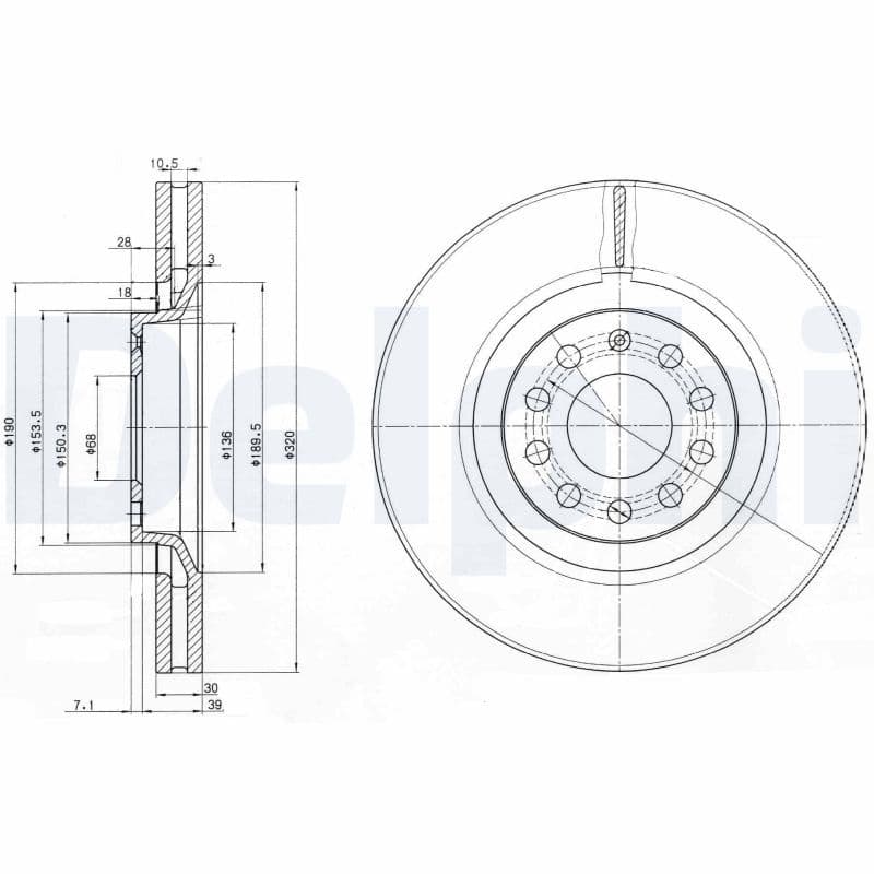 Disc frana DELPHI BG3714