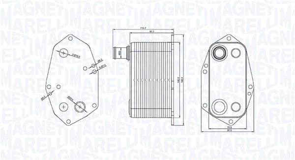 Radiator ulei, ulei motor MAGNETI MARELLI 350300000200