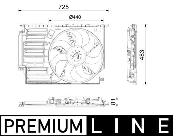 Ventilator, radiator MAHLE BEHR *** PREMIUM LINE *** CFF 671 000P