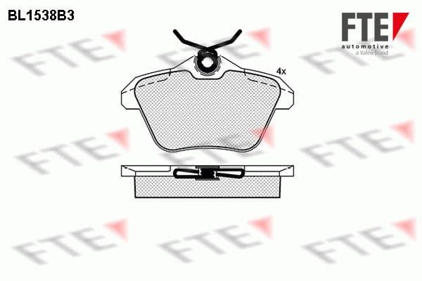 set placute frana,frana disc FTE 9010238