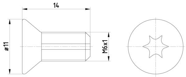 Surub, disc frana TEXTAR TPM0012