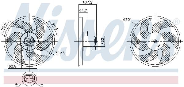 Ventilator, radiator NISSENS 850084